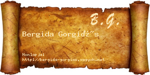 Bergida Gorgiás névjegykártya